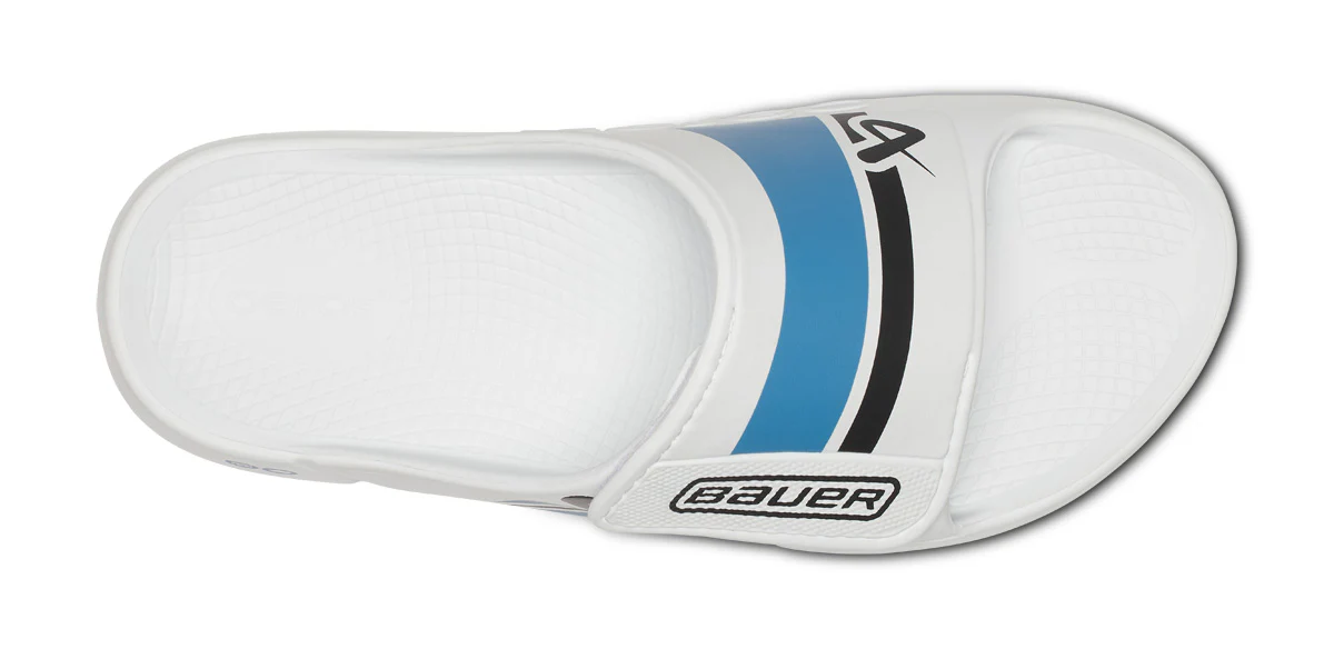 BAUER/OOFOS Men's OOahh Sport Flex Sandal – White 9 BAUER/OOFOS Men's OOahh Sport Flex Sandal – White