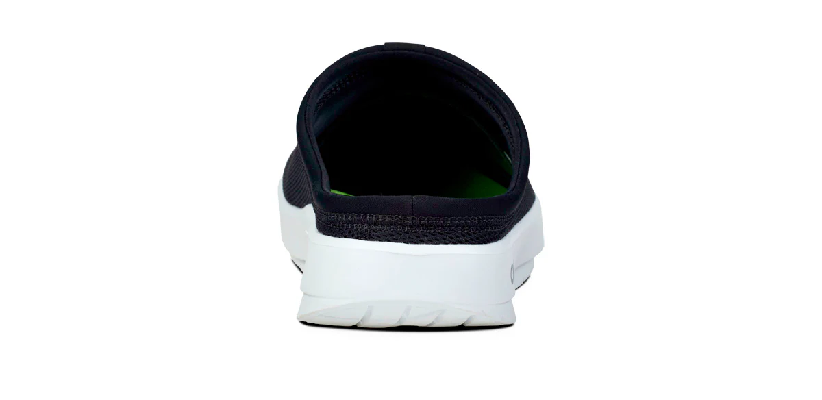 Men's OOcoozie Sport Mule - White Black 5 Men's OOcoozie Sport Mule - White Black