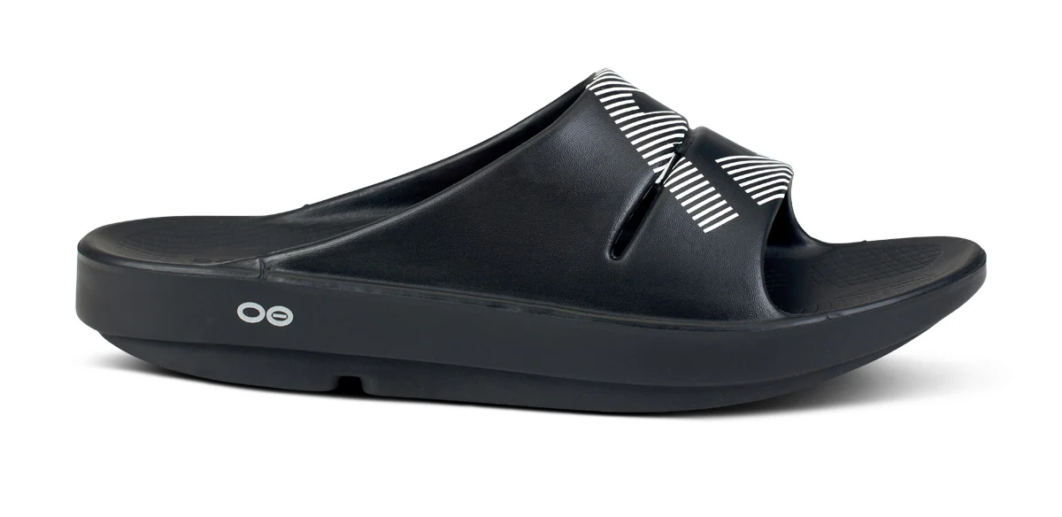 FJ X OOFOS Men's OOahh Sport Slide Sandal - Black 2 FJ X OOFOS Men's OOahh Sport Slide Sandal - Black