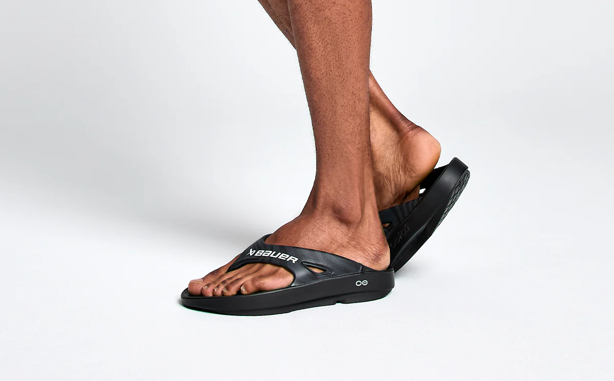 BAUER/OOFOS Men's OOriginal Sport Sandal – Black Asphalt 8 BAUER/OOFOS Men's OOriginal Sport Sandal – Black Asphalt
