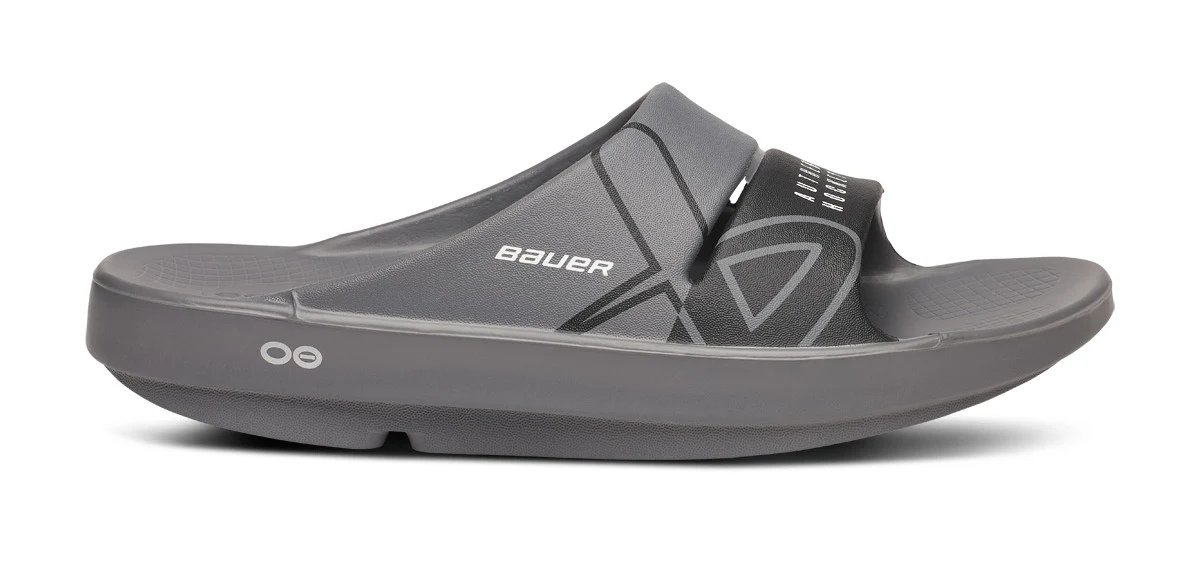 BAUER/OOFOS Women's OOahh Sport Slide Sandal – Slate 2 BAUER/OOFOS Women's OOahh Sport Slide Sandal – Slate
